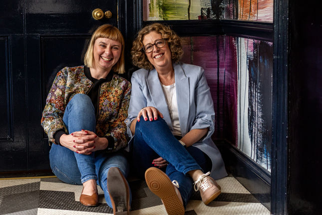 Deirdre and Zuzanna CEDAR co-founders smiling outside clinic Dublin