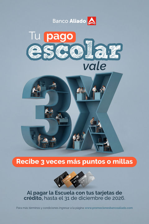 Paga la mensualidad escolar y triplica tus puntos o millas 🎒📒