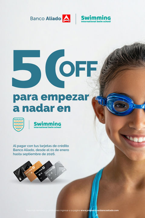El mejor plan para empezar a nadar, 50% menos en Swimming.