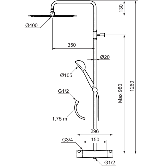 Thumbnail: Mora One Luxury Shower System