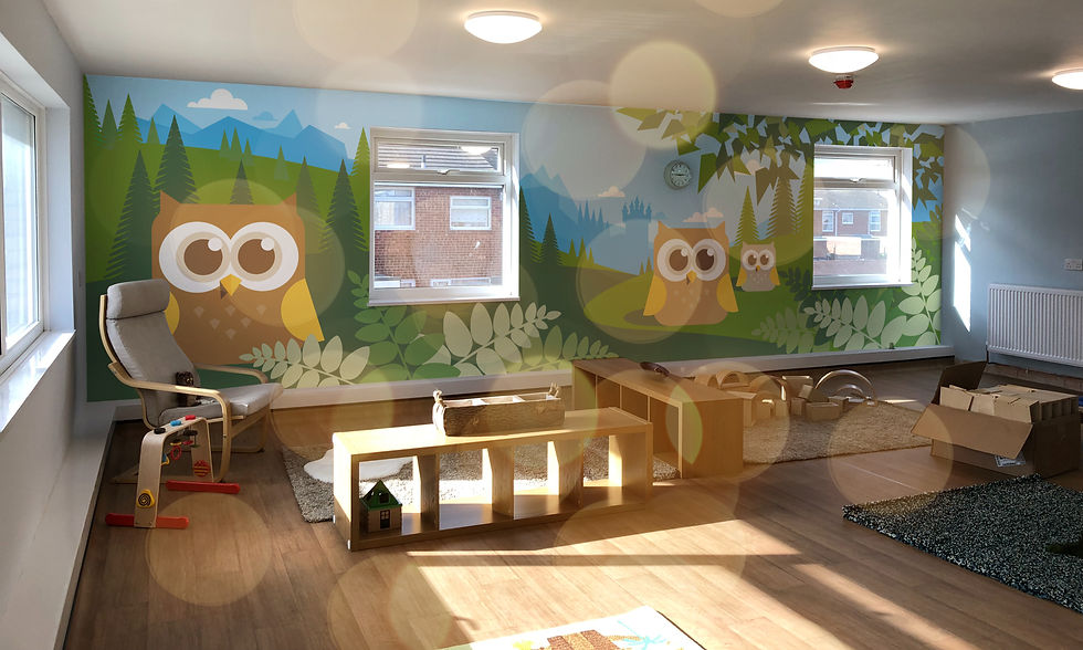 What A Hoot Bedlington internal photo with dappled light coming in windows