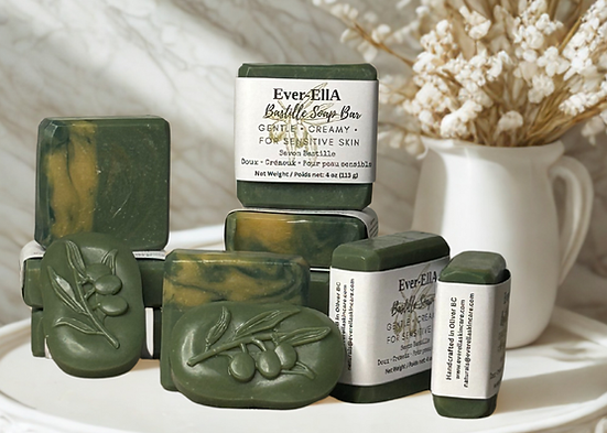 Small-batch Bastille soap bars handcrafted with olive oil by Ever-Ella