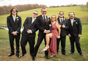 Picture of me and my boys at a wedding.