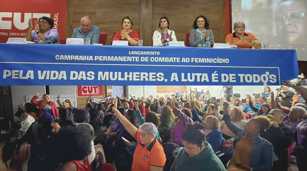 Pela Vida das Mulheres, a Luta é de todos: CUT lança campanha permanente de combate ao feminicídio