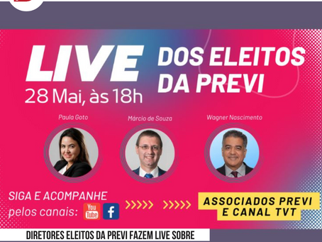 Diretores eleitos da Previ fazem live sobre balanço do trimestre