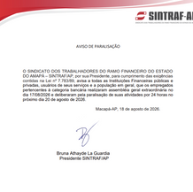 AVISO DE PARALISAÇÃO