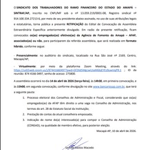 ASSEMBLEIA EXTRAORDINÁRIA ESPECÍFICA