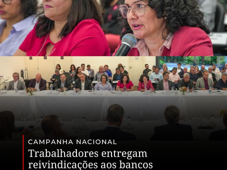 Trabalhadores entregam reivindicações aos bancos