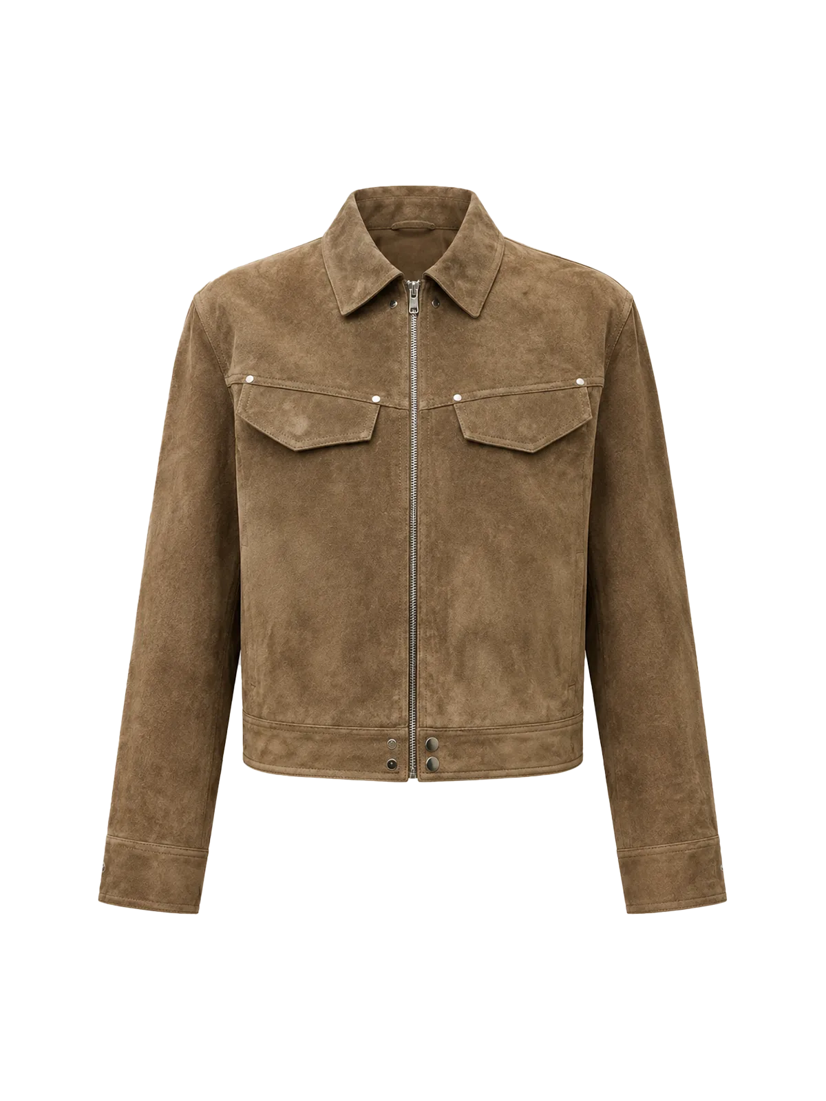 Women's Imported First-Layer Suede Sheepskin Short Autumn Leather Jacket