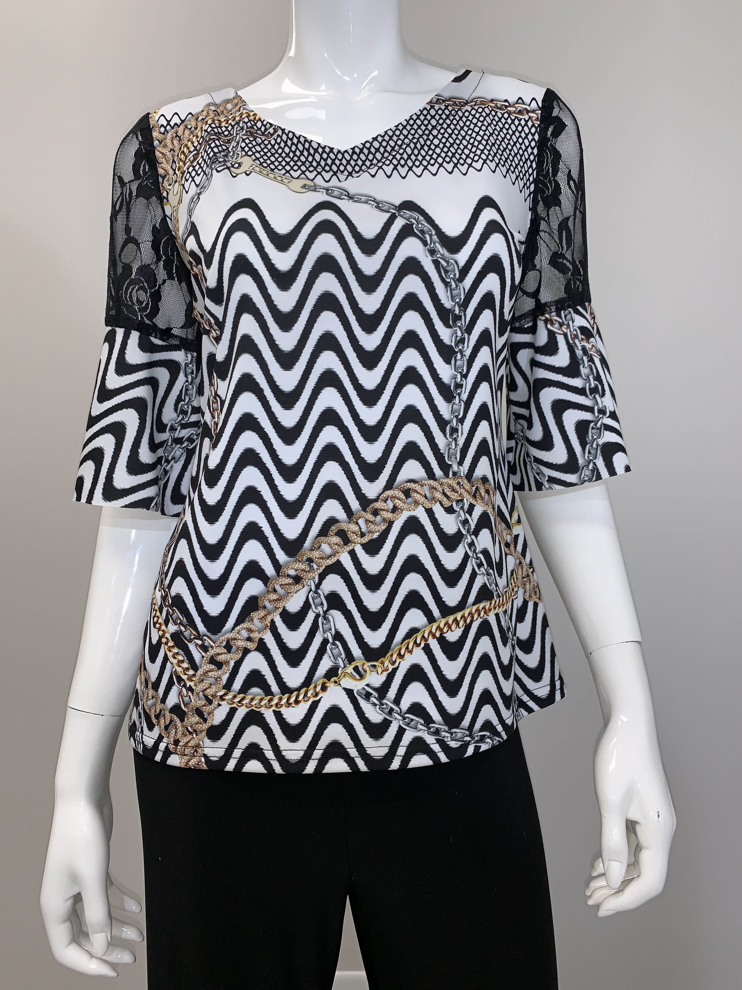 T-2626 BLACK WHITE