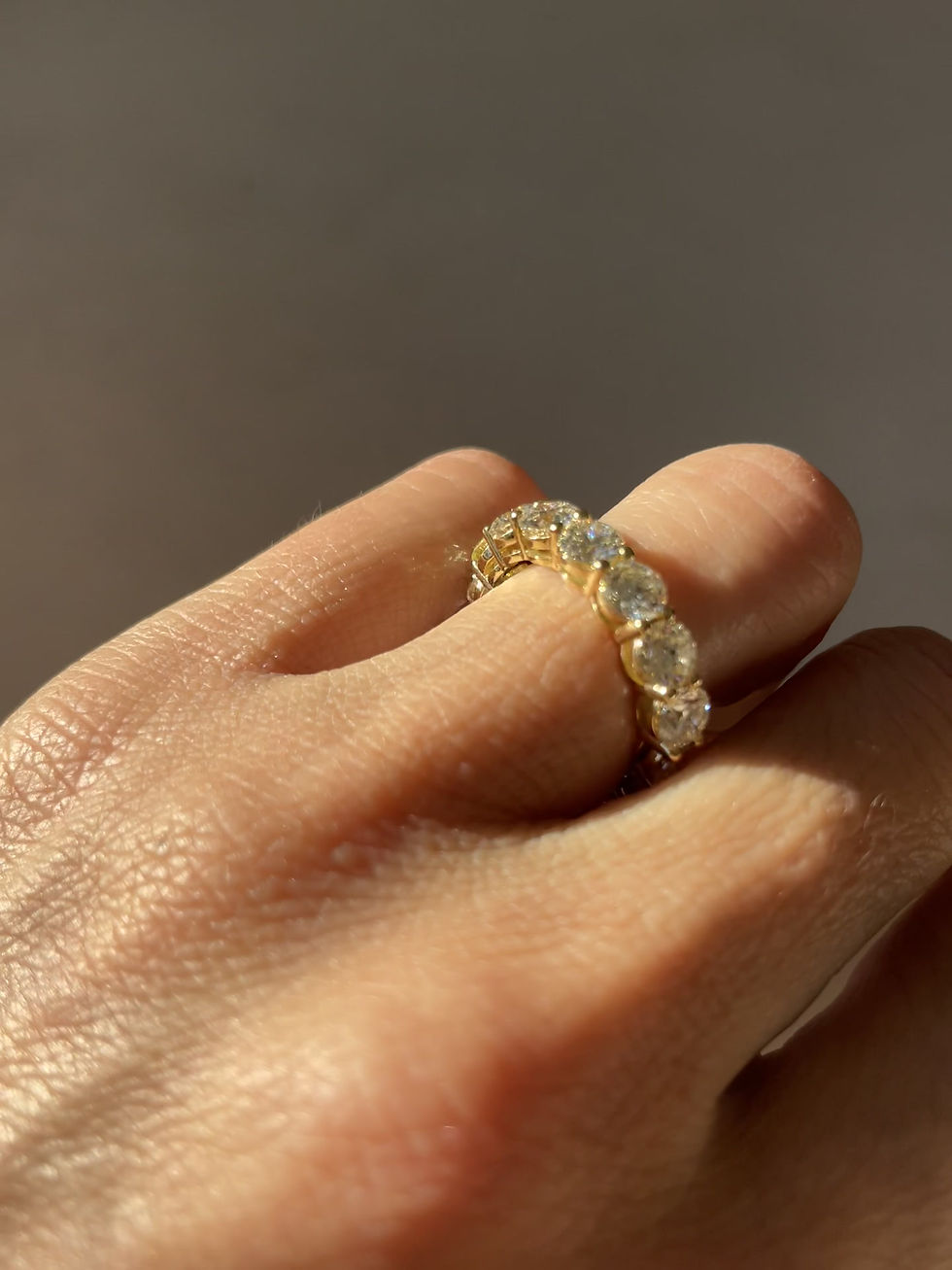 eternity band, custom bridal jewelry, katherine lincoln, diamond eternity band, brooklyn jeweler