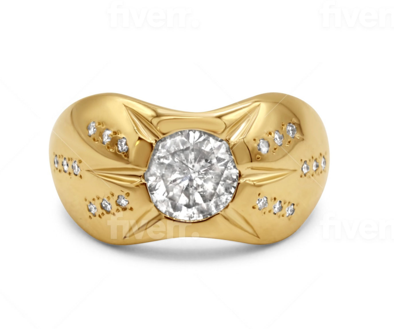 Diamond Starburst Ring