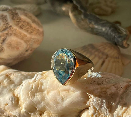 Bluest of Blue Topaz Ring