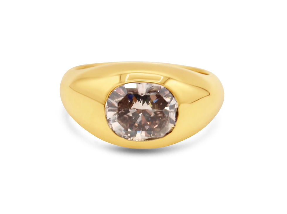 Thumbnail: salt and pepper diamond, brown diamond, katherine lincoln jewelry, custom jewelry, nyc jeweler