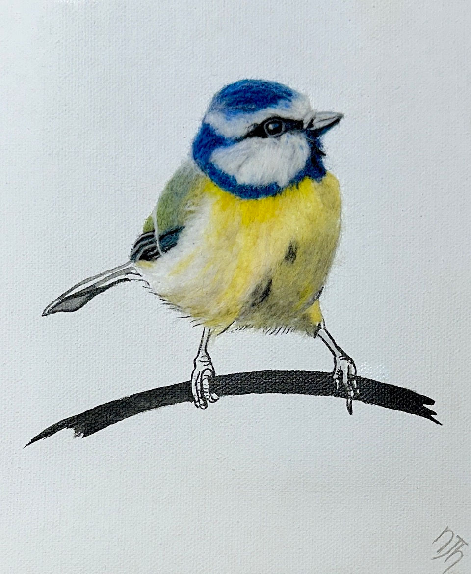 Blue-tit Wool Painting 25th October 10am - 4pm