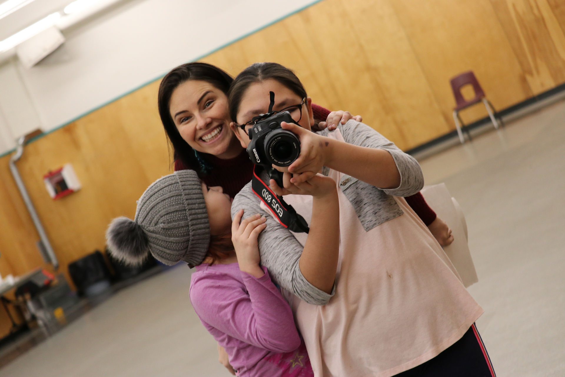 Nadia George volunteering in Aklavik, NT