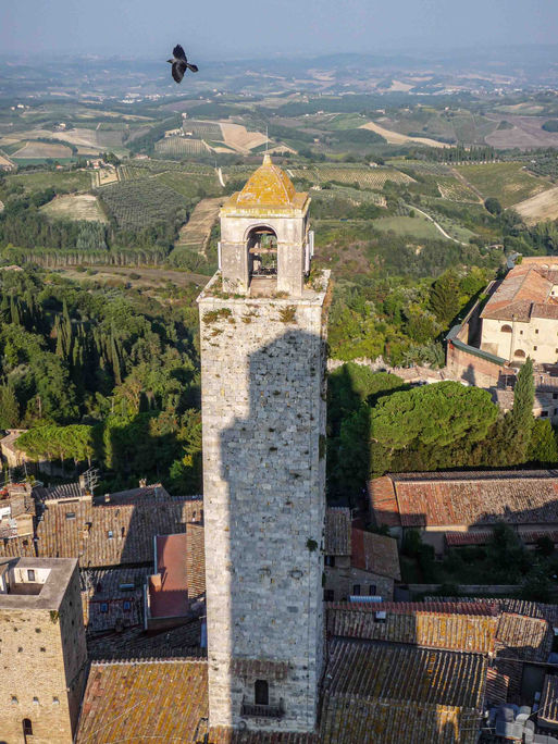 One of the towers in the beautiful town of San Gimignano in Tuscany, Italy