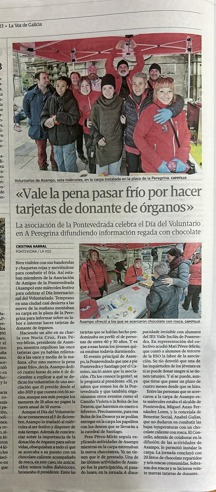 Jueves 7 de Diciembre LA VOZ DE GALICIA
