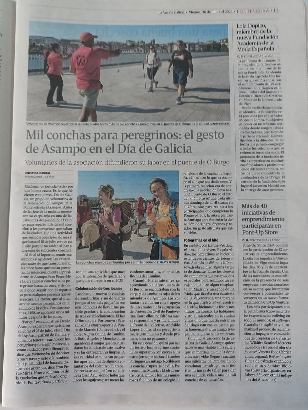 La voz de Galicia 26 de JULIO 2024