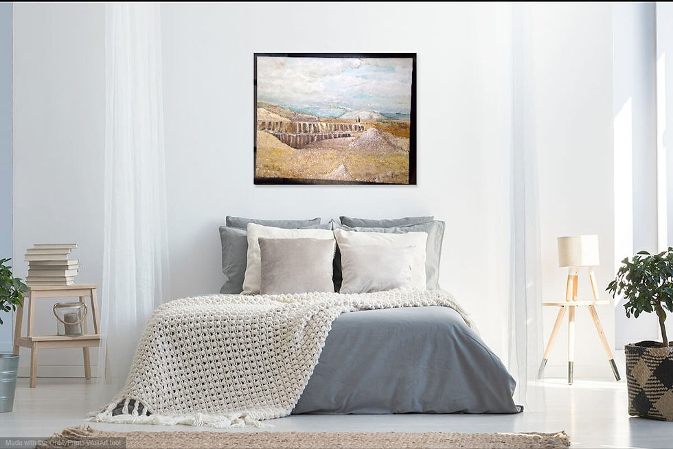 18 X 22-inch acrylic painting of Mizpah, a city in the tribe of Benjamin