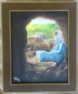 11.8 X 9.8 X 1-inch acrylic painting of Abraham from the Bible