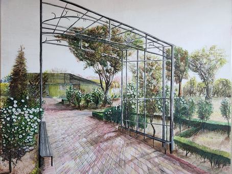 36 X 36-inch acrylic painting on linen