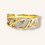Thumbnail: 10K GOLD OVAL LINK DIAMOND RING - 00419J