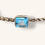 Thumbnail: 925 SILVER BLUE TOPAZ BANGLE BRACELET - 01025J