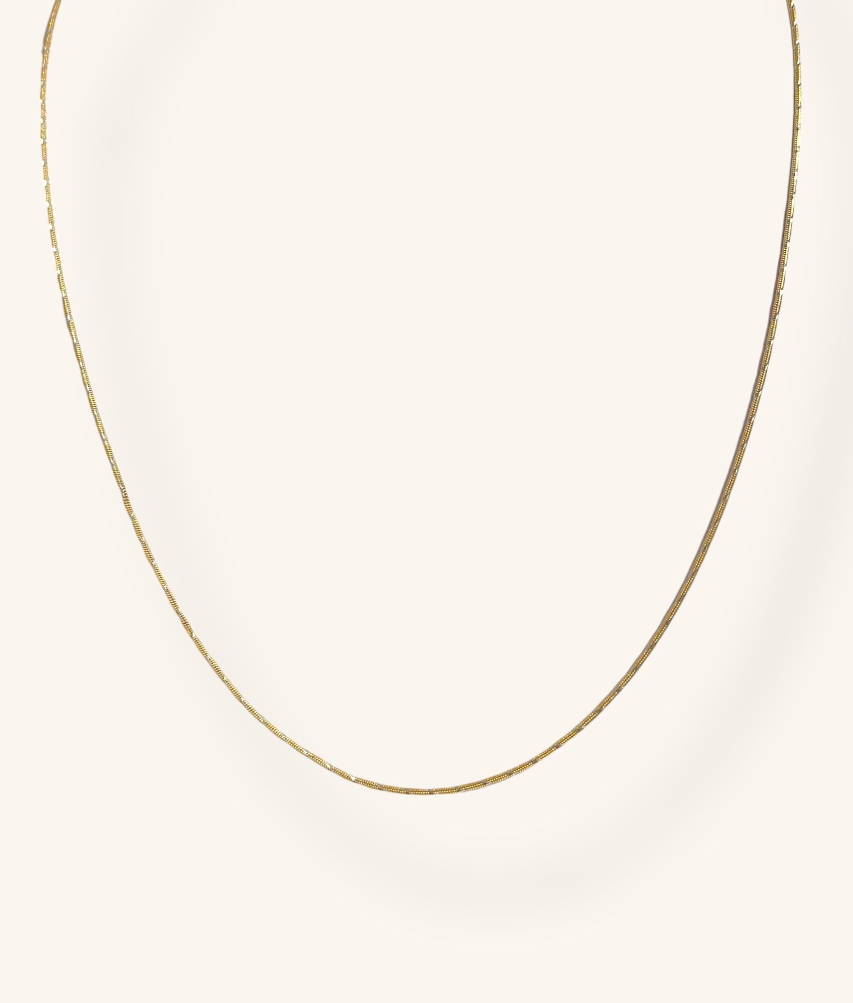 10K TWO-TONE ROUND SNAKE CHAIN 18" - H