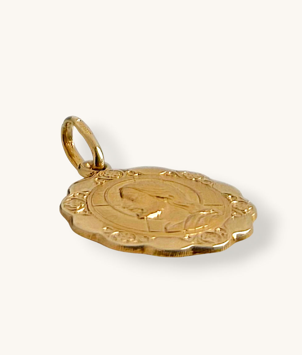 Thumbnail: 10K YELLOW GOLD ITALIAN  “DIO TI PROTEGGA” MAY GOD PROTECT YOU PENDANT - H