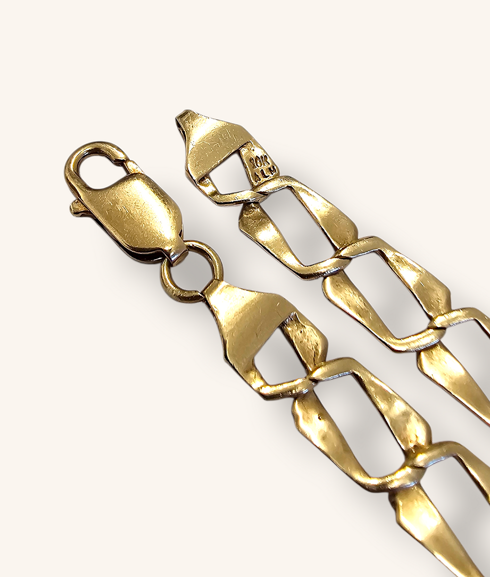 Thumbnail: 10K YELLOW GOLD CURB LINK BRACELET - 00850J