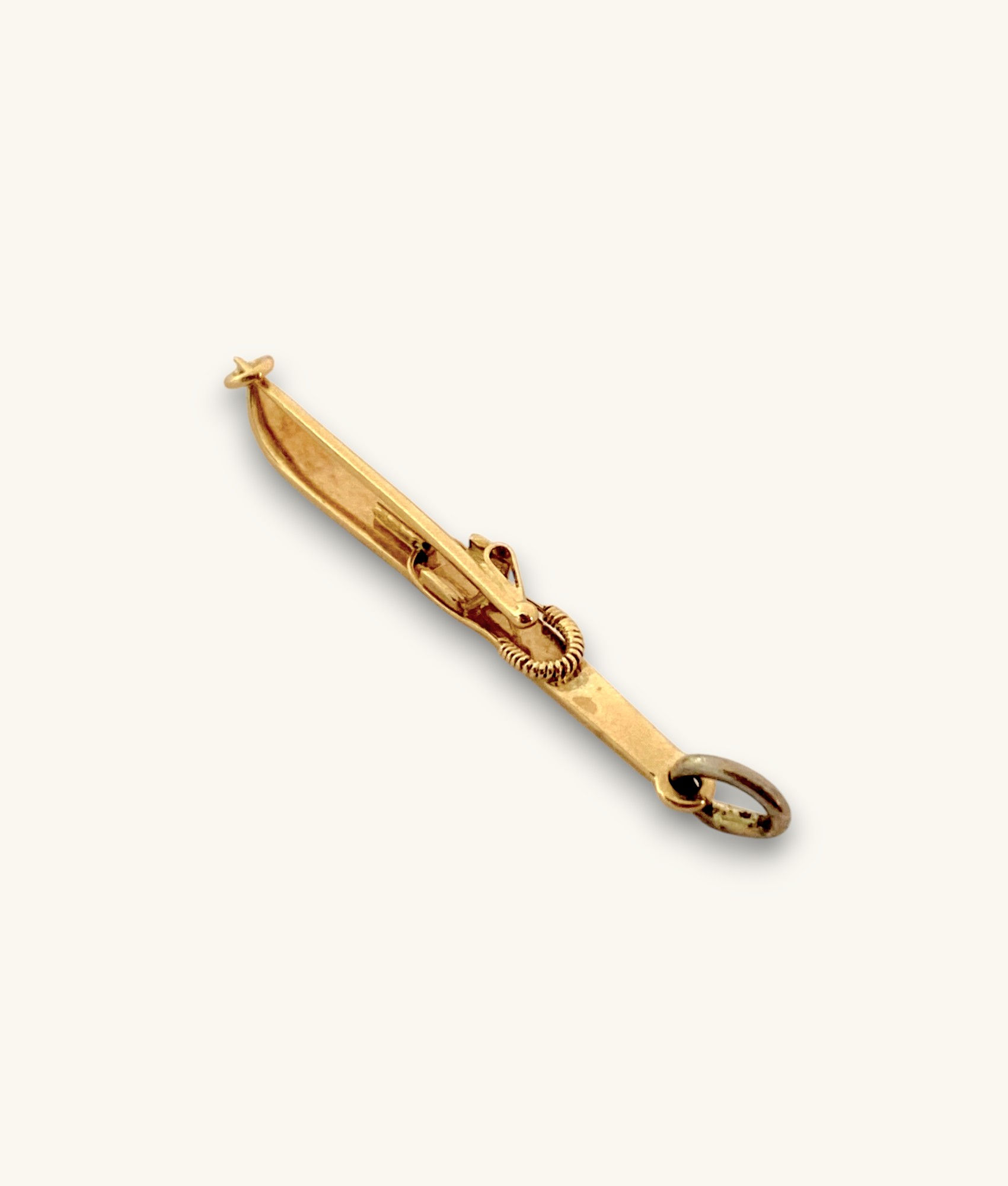 14K VINTAGE 3D SKI CHARM – RG14K185-HI