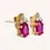 Thumbnail: 14K YELLOW GOLD RUBY & DIAMOND EARRINGS - 00997J