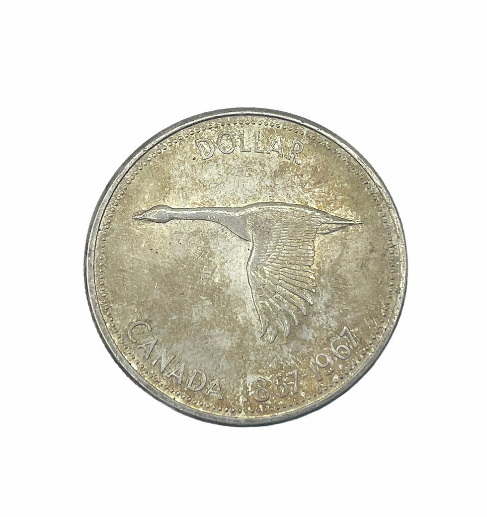 Thumbnail: CANADA 1867-1967 SILVER ONE DOLLAR CAMEO GOOSE