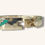 Thumbnail: MEXICO 925 STERLING SILVER VINTAGE TURQUOISE INLAY BANGLE BRACELET - H