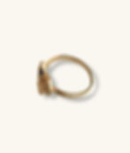 Thumbnail: 10K YELLOW GOLD BLUE CZ  TEXTURED SNAKE RING SZ 8 -RG10K069-H