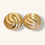 Thumbnail: 14K YELLOW GOLD CIRCLE SWIRL EARRING - 00875J