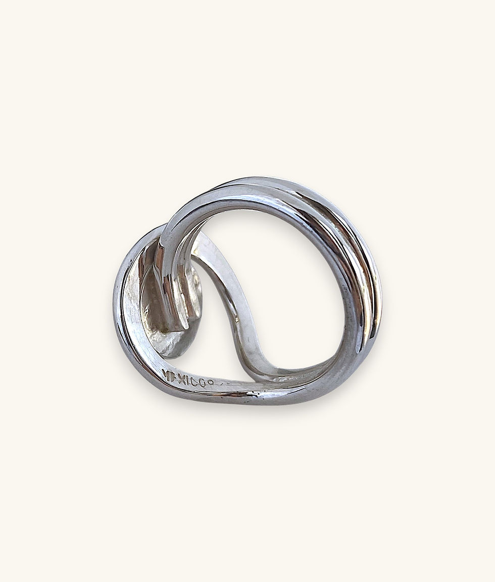 Thumbnail: 925 BYPASS INTERLOCKING BALL BAND RING SZ 6-RG925054-HI
