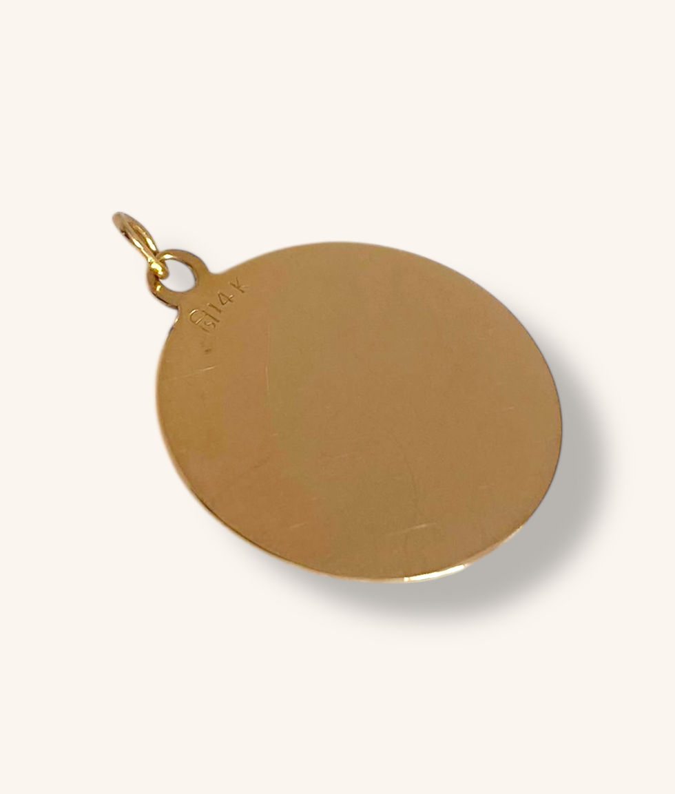 Thumbnail: 14K VINTAGE TAURUS ZODIAC GOLD PENDANT - H