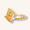 Thumbnail: 10K YELLOW GOLD DIAMOND SHAPE RING - 00831J