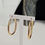 Thumbnail: 14K YELLOW GOLD 30mm CABLE HOOP EARRINGS - 00869J