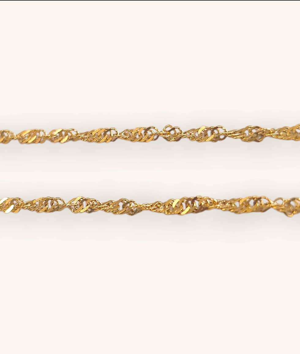 Thumbnail: 18K YELLOW GOLD "N"MONOGRAM PENDANT NECKLACE 18" - 01342J