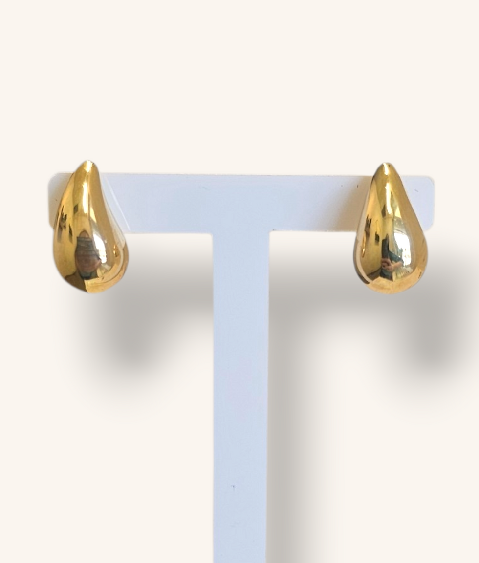 Thumbnail: 18K YELLOW GOLD TEAR DROP EARRINGS - 01192J