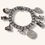 Thumbnail: VINTAGE STERLING SILVER 925 TRIPLE LINK CHARM BRACELET 7” - H