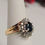 Thumbnail: 10K YELLOW GOLD SAPPHIRE & DIAMOND RING - 01017J