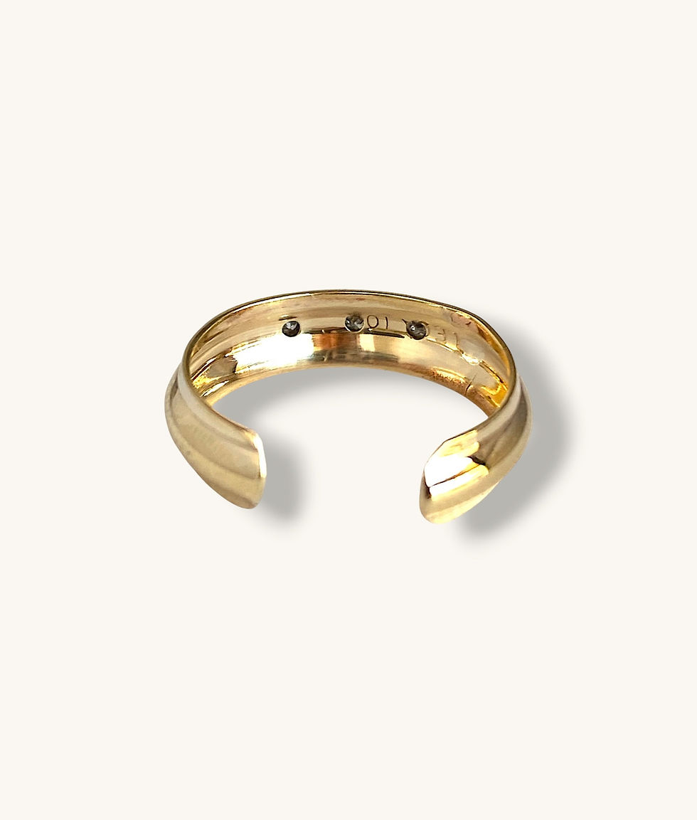 Thumbnail: 10K YELLOW GOLD ROUND CUT DIAMOND TOE RING - RG10K050-H