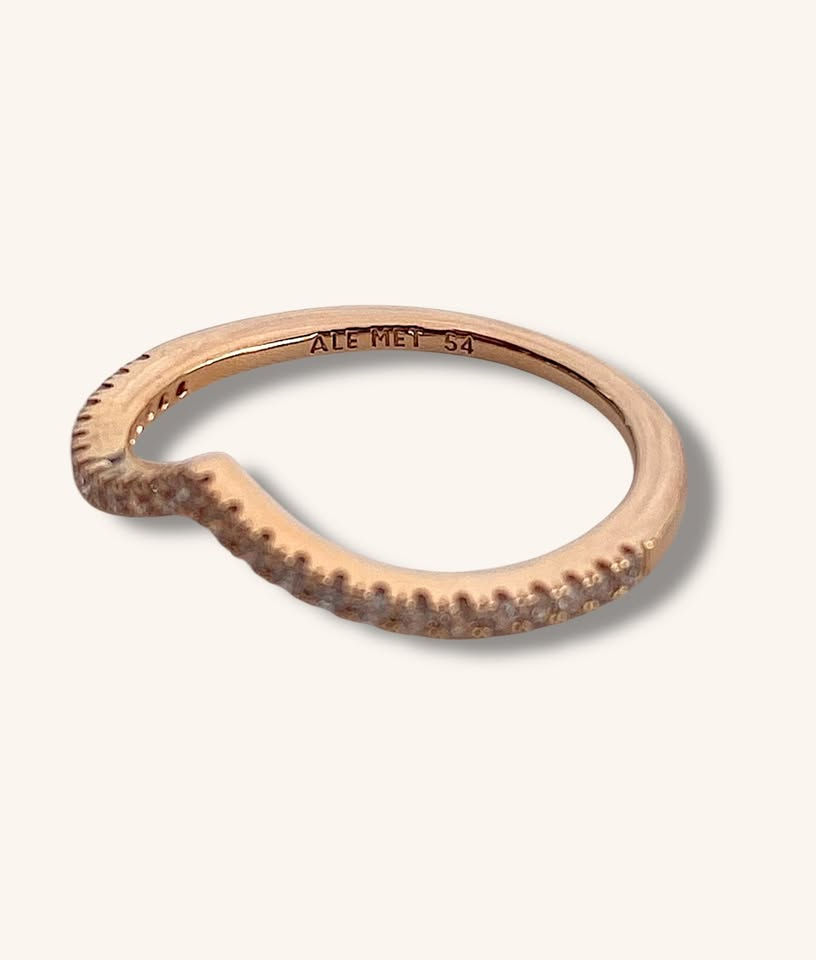 Thumbnail: PANDORA SPARKLING WISHBONE RING SIZE 7 - H