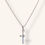 Thumbnail: 925 SILVER CUBIC ZIRCONIA CROSS PENDANT NECKLACE - 01068J