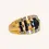 Thumbnail: 10K YELLOW GOLD ONYX AND DIAMOND RING- 01018J