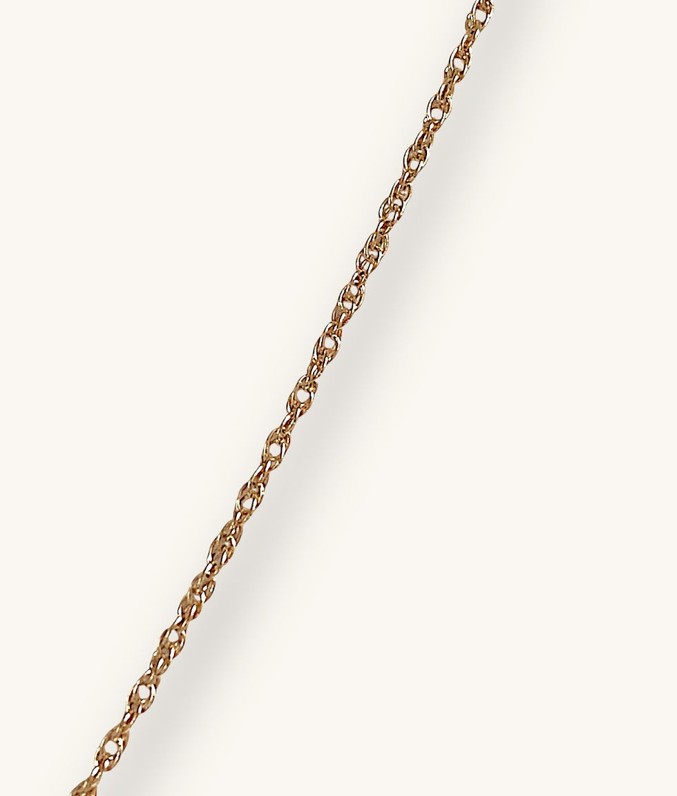Thumbnail: 10K YELLOW GOLD 1.2MM ROPE CROSS CHAIN 17" - 00943H